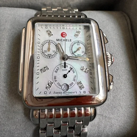 Michele | Accessories | Michelle Deco Chronograph 33mm Watch  display picture 3